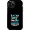 Cervical Cancer Awareness Teal Ribbon Ap Custodia per iPhone 11 Pro Indosso Teal For My Daughter Cancro Cervicale Rex Dinosaur