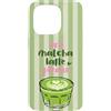 Animal Print Cute And Fun Custodia per iPhone 15 Pro Tè Matcha Latte estivo Girlie Green Fun