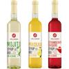 Höllinger Sciroppo Biologico Cocktail Analcolico,Classic Cocktails (Mojito Lime & Mint, Piña Colada, Strawberry Daiquiri), Concentrato 1:9, Senza Alcol, 3x500ml