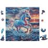 RTTASVLZX Unicorn Ocean Puzzle 100 Pezzi Per Decorare La Parete Cartone Spesso Non Sbiadisce Per Camera Da Letto Con Cornice Inclusa Stampa Ad Alta Definizione 28x28cm