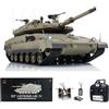 wheelfun Heng Long 1/16 RC Tank 3958 IDF Merkava Mk Iv Rotato 360 ° Infrarossi Combattimento Metallo Guida Cambio Serbatoi Modello Generatore di Fumatori Bb Pellet Serbatoio Che Spara Airsoft