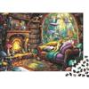 QKZJXNHPWR Fantasy Angolo dei Libri 1.000pezzi CARTONE RICICLATO per Adulti Puzzle Durabile Biblioteca Fatata per Regali e Decorazione Pareti Ottima Idea Regalo 70x50cm/1000pezzi