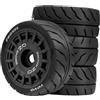 Hellery Gomme per Auto RC 4 Pezzi Gomme da Rally per Modelli 1/10 Scalo Materiale PP Resistente Adatto per Gare Fuoristrada E Terreni Accidentati, Nero