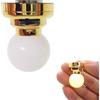 Whyzsjnclg Luci per casa delle bambole Illuminazione rotonda per casa delle bambole a batteria in scala 1:12 Luci a LED per con interruttore per