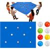 Generico Giochi per la | Attività di Esercizio con Telo Forato e 8 Palline - Giochi di | per uso in Casa, Scuola, Esterni, Cortile, Spiaggia, Ricreativo, Feste e Riunioni Familiari