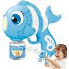 Generico Macchina per Bolle Bambini, Macchina per Soffiare Bolle a Forma di Pesci Divertenti, Portatile Con Distributore Sapone per Bambini Ragazzi Compleanno Pasqua Giardino Bagno