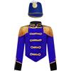 renvena Uniforme da Soldato Giocattolo per Bambini Costume da Schiaccianoci per Ragazzi Giacca da Domatore Circo Cappotto da Showman con Nappa e Cappello Blu reale A 5-6 anni