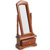 Odoria Casa delle Bambole Specchio Miniatura: 1/12 Scala Mini Legno Mobili Camera da Letto Vittoriano Vintage con Cassetto Marrone