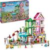 LEGO Friends Appartamenti e Negozi di Heartlake City, Gioco di Ruolo Creativo per Bambine da 12 Anni con 3 Case Giocattolo, Laboratorio di Ceramica, 9 Personaggi e Animali, Regalo di Compleanno 42670