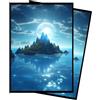 Paramint Blue Mana Bustine protettive per carte MTG - 100 bustine TCG di dimensioni standard - Compatibili con Magic The Gathering, Lorcana - Doppia bustina - Design artistico originale
