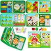 CIANBIFN Montessori Busy Board Feltro, Busy Board Montessori Libro Interattivo 1 Anno, Quiet Book Sensoriale Educativo, Bambini di 1-4 Anni attività di Apprendimento Prescolare, Giocattoli da Viaggio