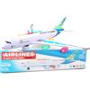 AtomDream Tech Bump and Go - Aereo giocattolo realistico con luci e suoni 4D, giocattolo per bambini dai 3 ai 12 anni, cambio automatico di direzione in caso di collisione, ottimo regalo per ragazzi e ragazze (blu)