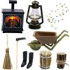 JOKILY Set di accessori per gnomi, casa delle bambole con luce, accessori per la casa delle bambole, Natale, in miniatura, accessori per gnomi, in miniatura, decorazione natalizia