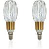 Linqzxz 2 Pezzi Lampadine LED E14 5W 3000K Luce Calda,Lampada LED E14,Lampadine LED Decorative,Lampada LED a Risparmio Energetico 85-265V, Senza Sfarfallio per Lampada a Sospensione, Cucina, Ufficio (B006)