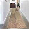 CARPETIA Tappeto balcone camera ospiti runner tappeto corridoio grande easy-care indoor outdoor con elegante motivo a fiocco in beige e marrone 80 x 250 cm