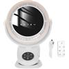 Asixxsix Ventilatore a clip, ventilatore portatile oscillante automatico con luci a LED, telecomando e timer, display digitale a LED, 5velocità, silenzioso, ventilatore da scrivania
