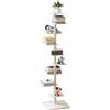 HFGHGDF Porta Libri, Libreria a 9 Ripiani, Scaffale in Acciaio al Carbonio con Direzione Della Ripiani Regolabili, 174 cm, Libreria Verticale Salvaspazio per Soggiorno, Cameretta, Studio, Ufficio(White)