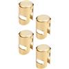 tooloflife 4 tappi scintillanti per bottiglie di champagne, in acciaio inox, sottovuoto, a prova di perdite, per birra, vino, prosecco, colore oro