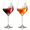 ZoneYan Calici Plastica Rigida Lavabili, 2 Pezzi Calici Vino Plastica 420ml, Bicchieri Plastica Rigida Lavabili, in Tritan, BPA-Free, Bicchieri Vino Rosso, Vino Bianco (A)