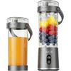 Joyan Frullatore Portatile, Mini Frullatore Portatile Elettrico, 600mL Frullatore Personale con 6 Coltelli, Ricaricabile USB, per Smoothie, Frullati e Succhi di Frutta