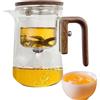 Generico Enchanti Teapot, Enchanti Magnetic Magic Teapot With Tea Infuser, Clear Heat Resistant Tea Leaves Filter Carafe With Wood Handle,Anti-Spill