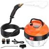 Kartols Pulitore a vapore portatile, 3800 W, portatile, 6 velocità, tempo di riscaldamento 10 secondi, capacità serbatoio 1 litro, pulitore a vapore ad alta pressione per pavimenti, bagno, cucina e auto