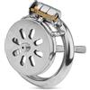 MACQIU Chastity Cage Piatta in Metallo con Dilatatore Uretra, Gabbia Castità Cock Cage Pene Plug Set di Giocattoli Sessuali Bondage Fetish per Uomini (40mm)