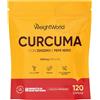 WeightWorld Curcuma Piperina Zenzero Integratore, 3200mg per Dose, 120 Curcuma Capsule Vegane con Pepe Nero (Piper Nigrum) e Zenzero (Zingiber Officinale), Senza Magnesio Stearato e OGM, Prodotto nel Regno Unito