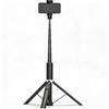 Sxhlseller Selfie Stick con Treppiede a gravità Ad Apertura Automatica 73 Pollici Estensibile, Supporto per Telefono a 9 Sezioni con Doppio Telecomando BT Cold Shoe, Portatile per Vlog