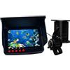 WAFOHSR Telecamera Da Pesca Subacquea 4K 5 Pollici Con Registrazione Video Funzione Di Trasmissione Dei Pesci Monitor For Visione Notturna HD For La Sul Ghiaccio Immagini Ad Alta Definizione(5IN 4K 25m 1080P)