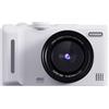 BMKGODN fotocamera, Videocamera 4K, 48 MP, zoom 18X, messa a fuoco automatica con schermo ribaltabile for selfie vlog, fotocamera anti-vibrazione(White)