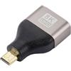 Speaka Professional SP-11302016 Adattatore HDMI [1x HDMI maschio D Micro - 1x HDMI femmina ] nero, argento UHD 8K @ 60 Hz,