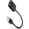 AXAGON compatibile ADA-12 USB 2.0, mini adattatore audio stereo, cavo da 15 cm
