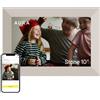 Aura Cornice per foto digitale in pietra, display HD da 10,1 pollici, la migliore cornice digitale per regalo, invia foto direttamente dal tuo telefono, configurazione rapida e facile tramite WiFi