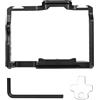 Generico Gabbia video in lega di alluminio con doppi supporti for pattini freddi e numerose filettature da 1/4 pollici for A7IV A7III A7II A7R III A7R II A7S II for la registrazione video
