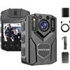 SYDYAM - 2K/1440P 128GB Body Camera, 8-10H Registrazione HD IP67 Impermeabile Corpo Telecamere con Audio e Video Registrazione, Body CAM per Polizia Escursionismo R- Nero, 4#Z5-128GB