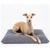 4L Textil Cuccia Cane velluto a coste Cuscino Cane Taglia Grande e Media Cuscino per Cani sfoderabile e lavabile (60x50 cm, Grafite (Strisce))