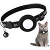 ZEACCT Collare per Gatti, Collare del Gatto Dell'etichetta Aerea, Collare Gatti Regolabile Riflettente, Collare Anti-Smarrimento Gatto, Adatto Gatti, Gattini E Cani Piccola Taglia (Nero)