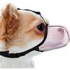 JOYPAWS Museruola per cani, traspirante e morbida per cani extra piccoli, antiabbaio, antimorso e antimasticare, museruola a cestello riflettente e regolabile con rete traspirante per Bassotto Rosa XS