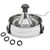 PetSafe Drinkwell 360 Multi-Pet Dog And Cat Fontana Filtrata Acqua-360 Once capacità Acqua, Metallo/Acciaio Inox, Grigio, 3,6 kg