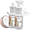 MY SELLERIA ON LINE WWW.MYSELLERIA.IT 2 Pezzi Spray Districante Naturale per Cavalli 1 lt Distrix al COCCO, Lucidante Coda Criniera Manto, Detergente Pulizia Pelo rimuovi sporco, lozione a secco nodi manto morbido 100% Made in Italy