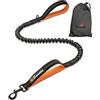 Sweetie Bungle Guinzaglio Cane Corda Bungee - Antishock Anti Tiro, Doppio Manico Traffic Handle, Regolabile 100-150 cm - Guinzaglio Riflettente per Cani Medi e Grandi - Nero