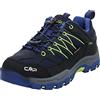 CMP Kids Rigel Low Trekking Shoes Wp, Scarpe da trekking Unisex - Bambini e ragazzi, B.Blue-Gecko, 33 EU