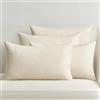 Topfinel Set di 4 Federe Cuscini in Ciniglia 30x50cm per Divano Decorative Federe Copricuscini per Soggiorno Camera da Letto con Cerniera Invisibile Fodere Cuscino Beige