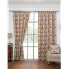 Sundour Coppia di tende jacquard plissettate con motivo floreale con sfondo naturale, 116 x 183 cm