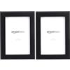 Amazon Basics Cornice per foto -10 x 15 cm, Rettangolare, 18 x 13 cm, Nero, Confezione da 4