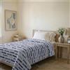Italian Bed Linen Trapuntino Estivo Linea KARMA Made in Italy Copriletto Stampato in Morbida Microfibra - Trapunta Primavera Estate Mezza Stagione - Fun blu, Singolo 160x240 cm