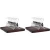 Amazon Basics Grucce per pantaloni in legno, Cherry, 10pezzi (confezione da 2)