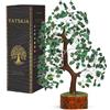 YATSKIA Avventurina verde - albero di cristallo, albero di pietre preziose, albero della vita dei chakra, albero di equilibrio, cristallo curativo, decorazione in cristallo e pietra, decorazioni
