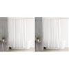 Amazon Basics Tenda da doccia, in tessuto resistente all'acqua e alla muffa, con occhielli e ganci, lavabile in lavatrice, 180 x 200 cm, bianco (Confezione da 2)